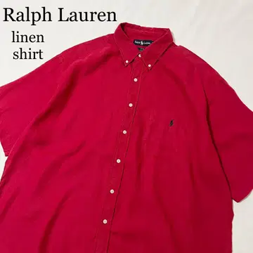 Ralph Lauren 랄프 로렌 BLAKE 린넨 셔츠 빨간색 2XL