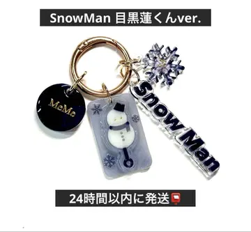 SnowMan 메구로 렌 최애 눈사람 롤리팝 참 키링