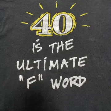 90년대 메시지 티 패러디 티 블랙 유머 40살이라니! usa 제작