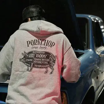 [컨디션 최상] PORKCHOP 포크찹 지퍼 후드티