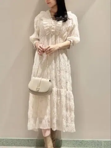 [SNIDEL] 자카드 플리츠 원피스