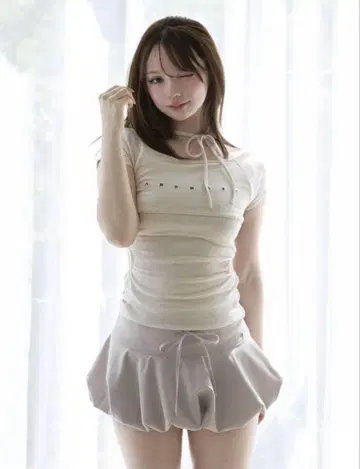 andmary Mary logo ribbon tops 앤드 마리