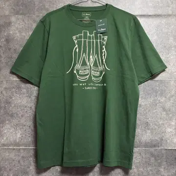 미사용 새상품 L.L.Bean 엘엘빈 프린트 티셔츠 L 사이즈 구제 의류
