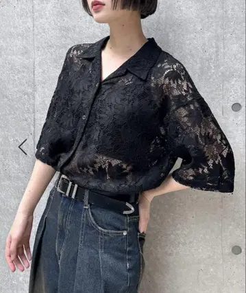 미사용 PAGEBOY 레이스 카이킨 셔츠
