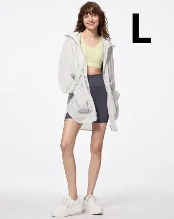 지유 UV 차단 시어 포켓 후드티 GA+E 지유 새상품 미사용 l