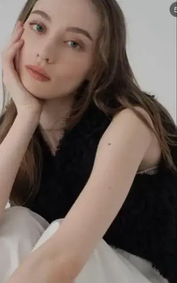 택 포함 새상품 메종드돌체 워셔블 퍼 베스트/블랙 미사용 새상품 택 포함