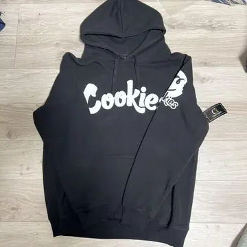 Cookies 후드 부착 후드티 블랙