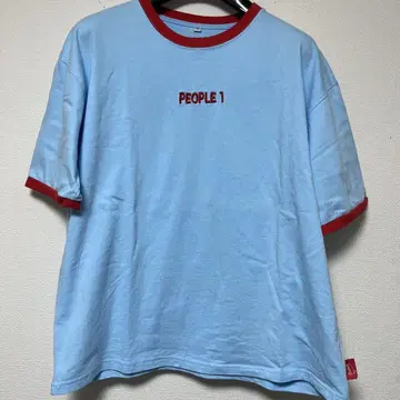 PEOPLE1 T셔츠 BLUE RED M 사이즈 완판템 피플원
