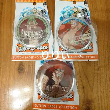 USJ 유니버셜 원피스 캔뱃지 바르톨로메오 키드 프랭키
