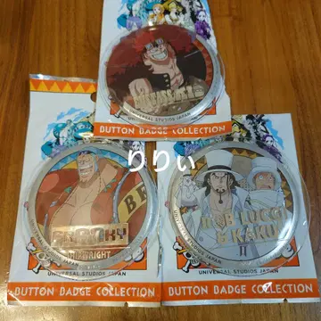 USJ 유니버셜 원피스 캔뱃지 로브 루치&카쿠 키드 프랭키