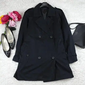 G2448*SANYO 산요 더블 브레스트 코트 다크 네이비 네이비 9