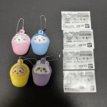치이카와 (먼작귀) 아기 싸개 마스코트 참 전4종 컴프 세트