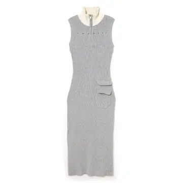 Leila knit long dress Gray
