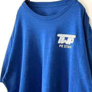 TWP PE STAFF 로고 티셔츠 블루 파랑 구제 의류