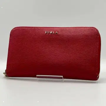 [새상품급] FURLA 풀라 장지갑 라운드 지퍼 여성용 레드