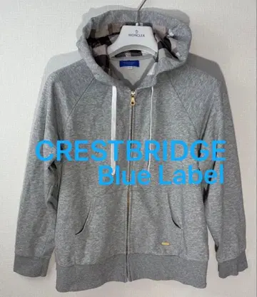 CRESTBRIDGE Blue Label 후드티 그레이 [새상품급] M