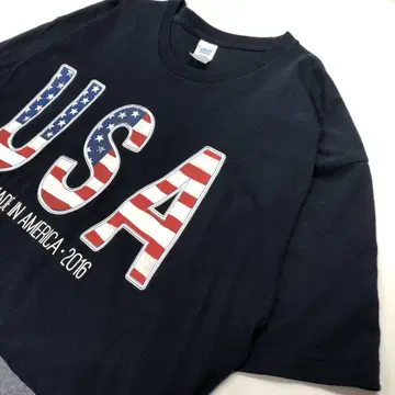 USA제 USA 로고 반팔 티셔츠 네이비 남성용 L