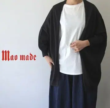 마오메이드 Mao made 8.9부 소매 가디건 블랙 올해의 신상