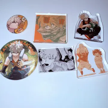 히로아카 원화전 katsuki memory 아크릴 미니 블록 캔뱃지