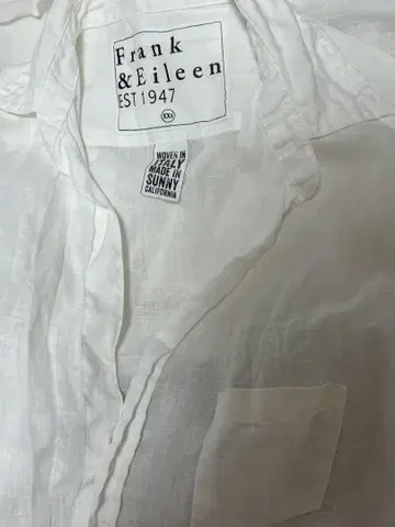 Frank&Eileen Eileen 린넨 셔츠 화이트 XXS