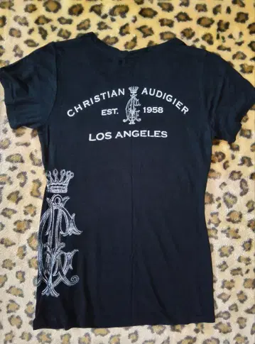 Christian Audigier 블랙 티셔츠