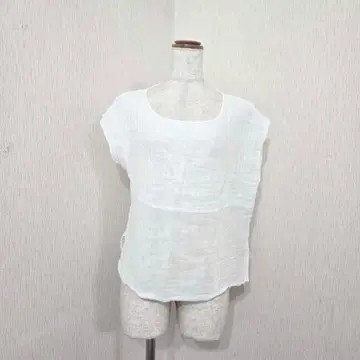 하타 반 이노우에 비대칭 디자인 프렌치 상의 코튼 거즈 카야