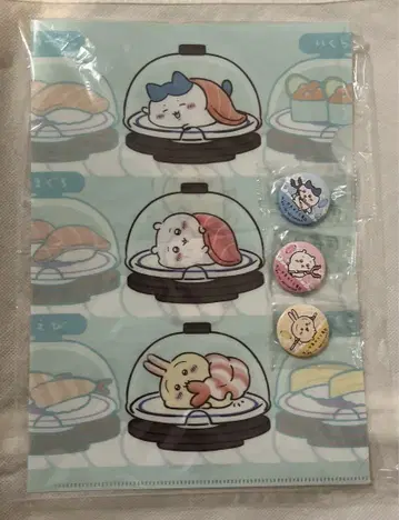 치이카와 쿠라스시 콜라보 클리어 파일 캔뱃지