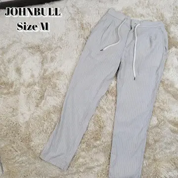 Johnbull 캐주얼 드로스트 팬츠 린넨 스트라이프 일본제