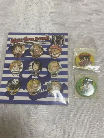 ONE PIECE FILM STRONG WORLD 캔뱃지 세트