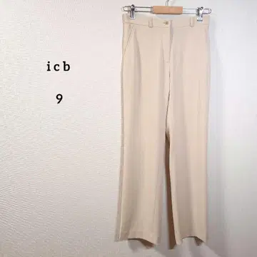 icb 베이지 팬츠 깔끔한 캐주얼 팬츠 얇은 소재