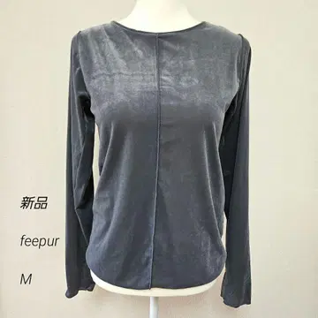 새상품 페퓨르 feepur 시어 벨로아 롱 Tee M 사이즈