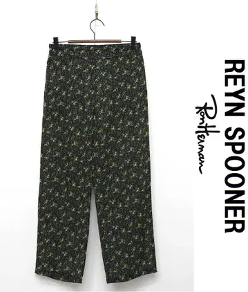 T285/REYN SPOONER RHC 팬츠 미니 꽃무늬 비침 XS 그린