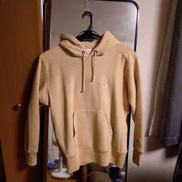Champion Reverse Weave 후드티 M 베이지