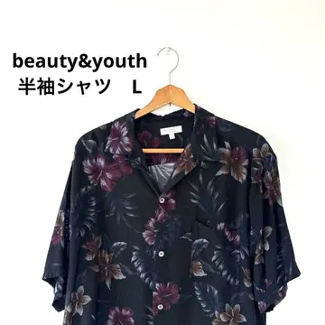 BEAUTY&YOUTH 플라워 프린트 반팔 셔츠 L