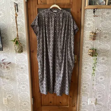 Brocante 기하학 패턴 롱 원피스