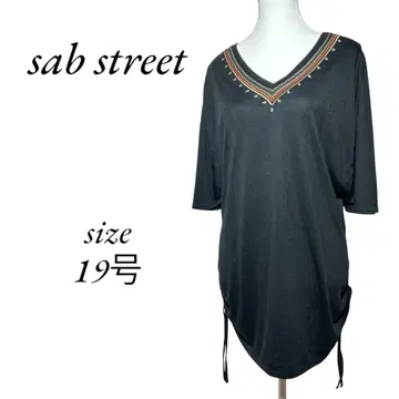 sab street 빅 사이즈 V넥 티셔츠 19호 3XL 상당