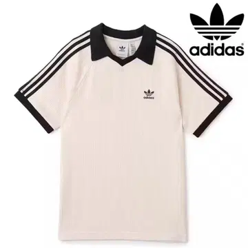 adidas WAFFLE SHORT SLEEVE POLO 원더 화이트