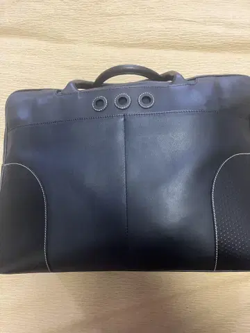 dunhill 블랙 가죽 보스턴 백