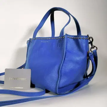 새상품급 J&M DAVIDSON 벨 마이크로 2way 스터드 장식 블루