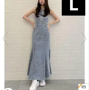 새상품 데님 머메이드 원피스 스나이델 SNIDEL