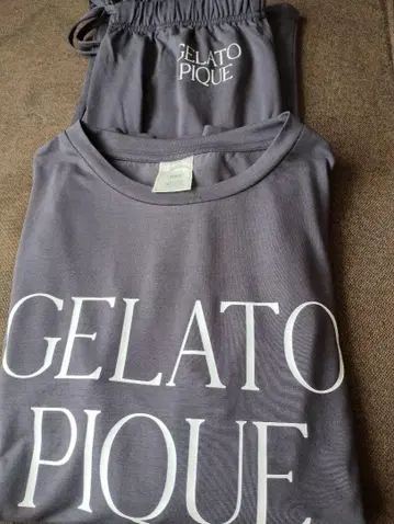 GELATO PIQUE 로고 프린트 세트 2점 긴팔과 팬츠 젤라또피케
