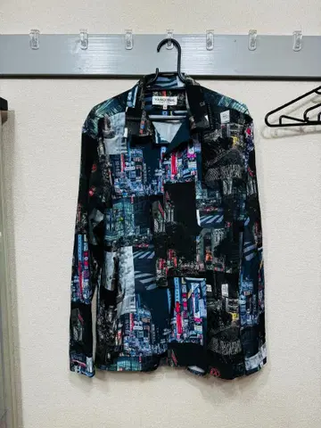 뱅퀴시 SHIBUYA CITY PHOTO 오픈 카라 셔츠 M