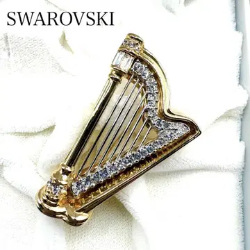 SWAROVSKI 스와로브스키 하프 브로치 빈티지 악기