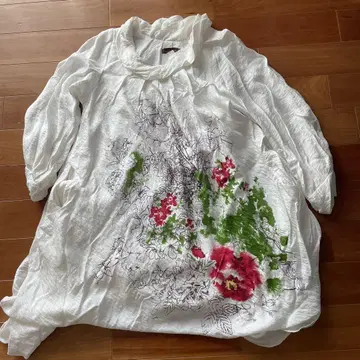 Design Today's 꽃무늬 오부소매 튜닉 L