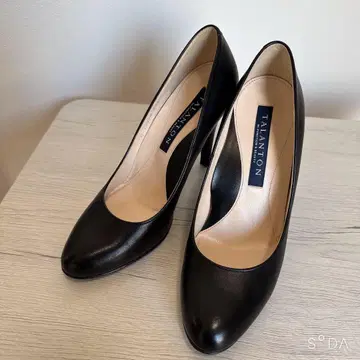 탈란톤 TALANTON 블랙 가죽 펌프스 23.5cm