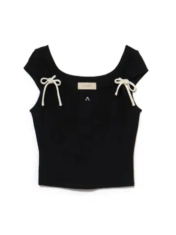 andmary Tina ribbon tops black