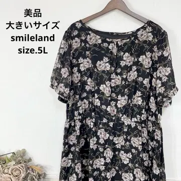 새상품급 빅 사이즈 smileland 플라워 원피스 19호