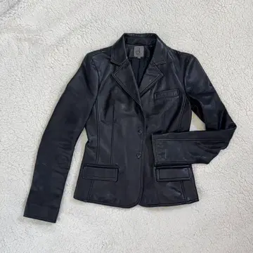 Calvin Klein 블랙 가죽 자켓 S