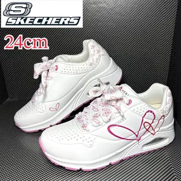 새상품 SKECHERS TWIN HEARTS 스니커즈 화이트 24cm