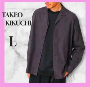 TAKEO KIKUCHI 플라워 자수 오픈 카라 셔츠 멋있음